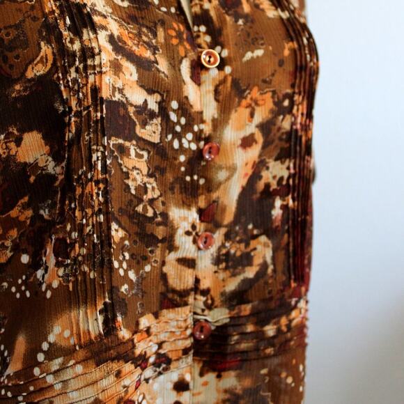 Sag Harbor Pintuck Pleated Lightweight Blouse Button Front Size 18 - Picture 3 of 7